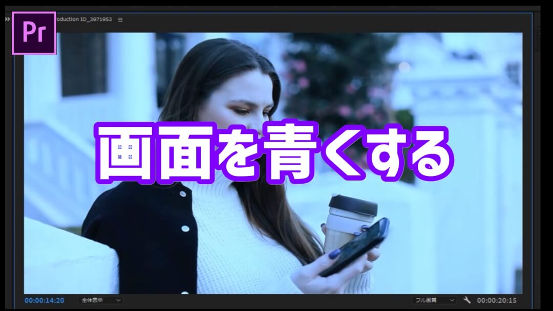 プレミアプロで画面を青くする方法！初心者のための動画編集 Premiere Pro 実際の使い方